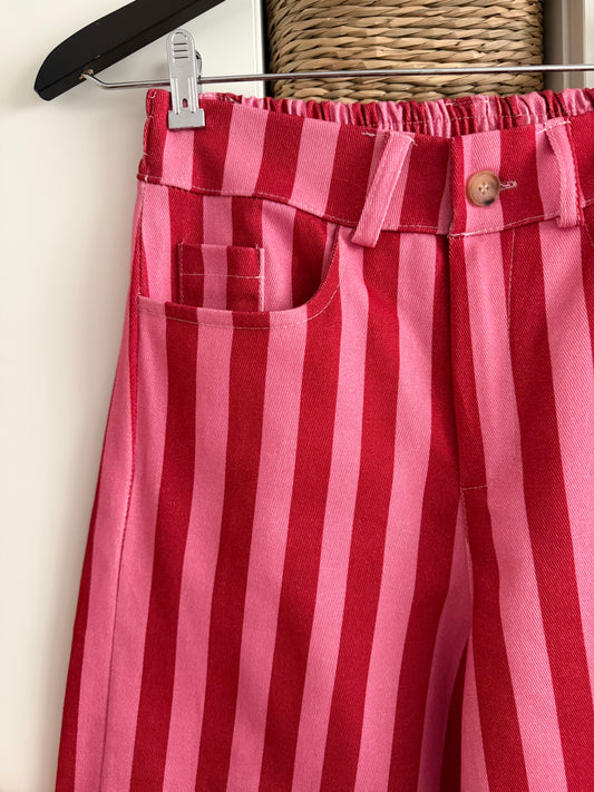 Jeans Rayas pink&red