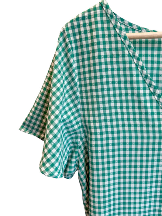 Vestido Vichy azul verde