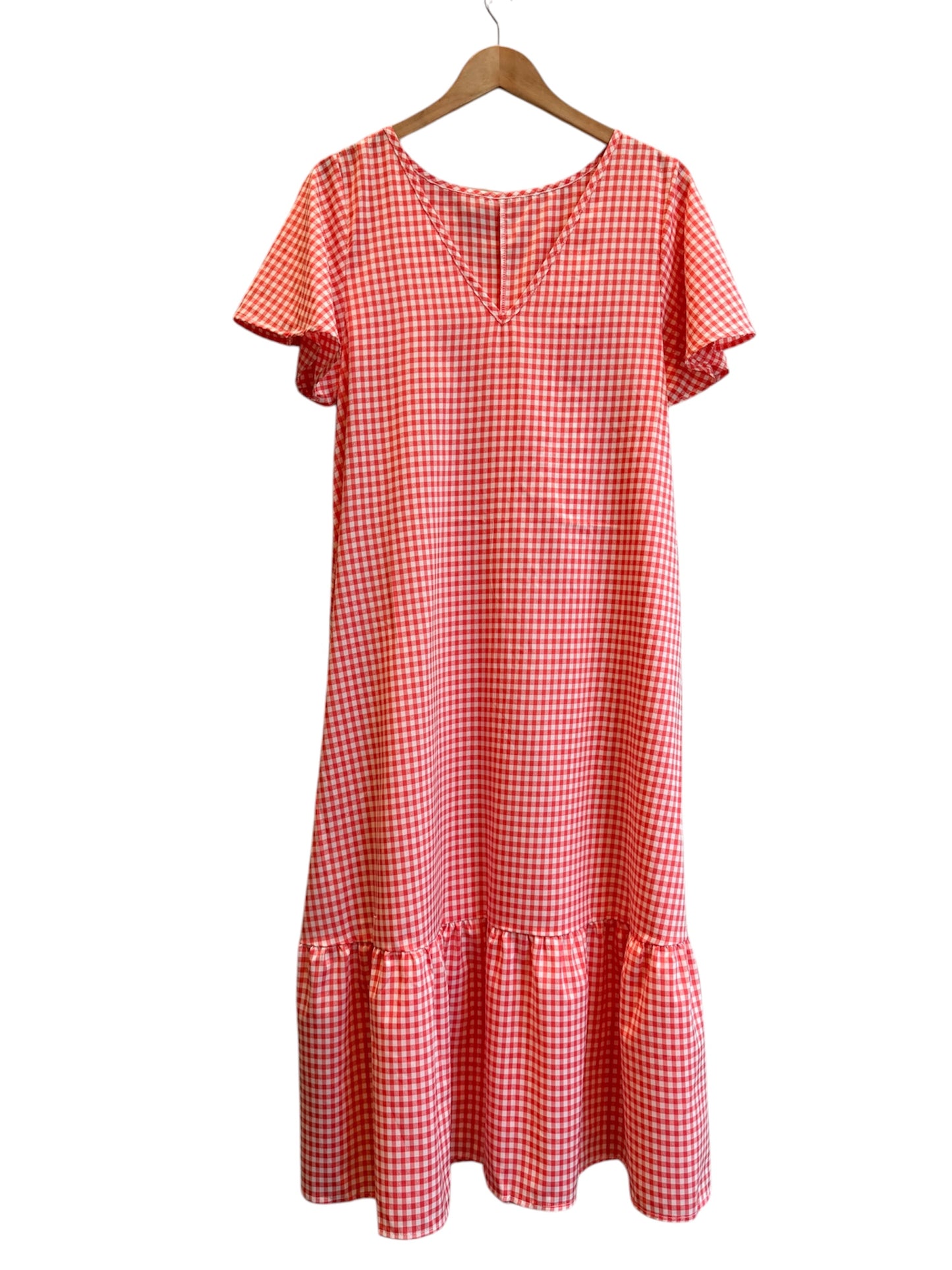 Vestido Vichy naranja