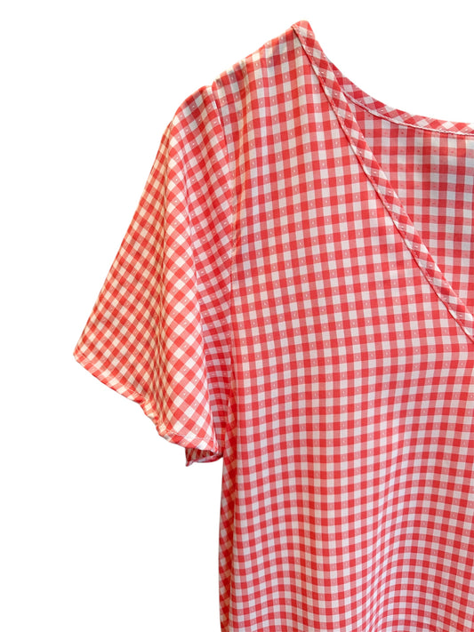 Vestido Vichy naranja