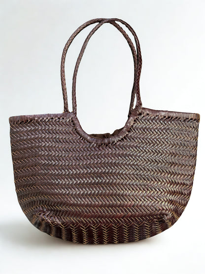 Bolso trenzado chocolate