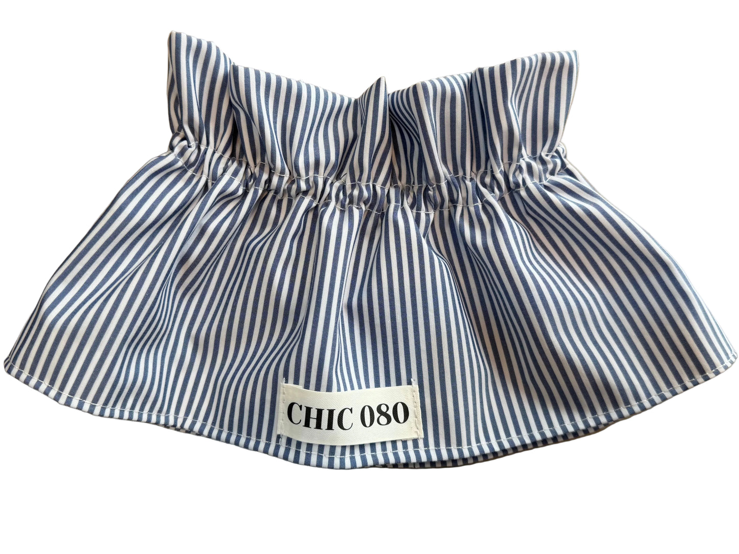 Cuello Vichy Rayas azules&blancas