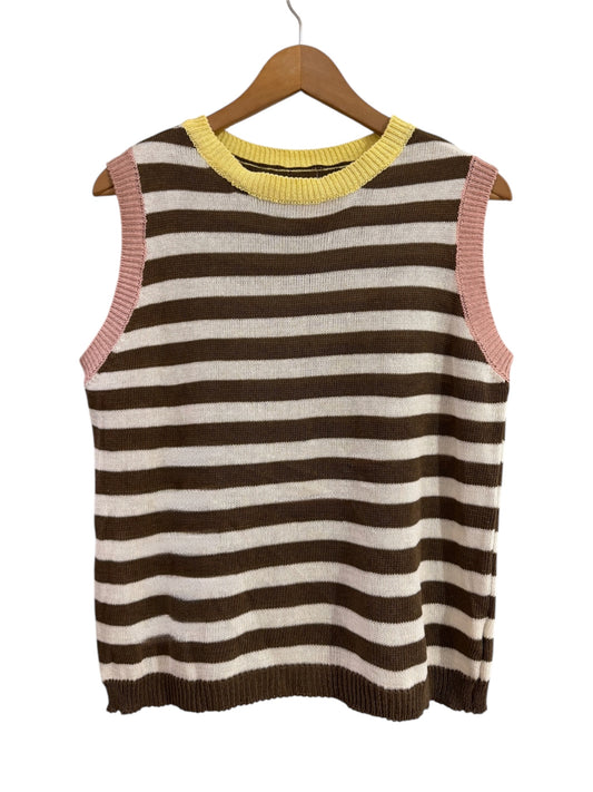Chaleco rayas chocolate