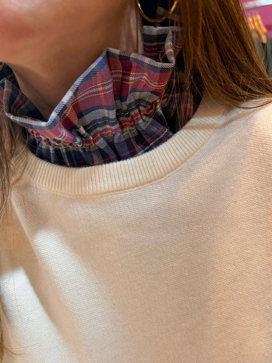 Cuello tartán Azul&Verde&Rojo