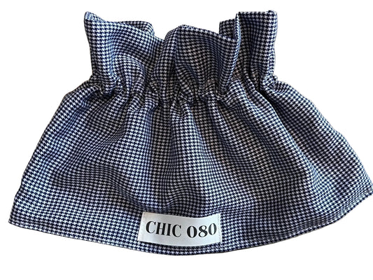 Cuello Pata de gallo azul oscuro