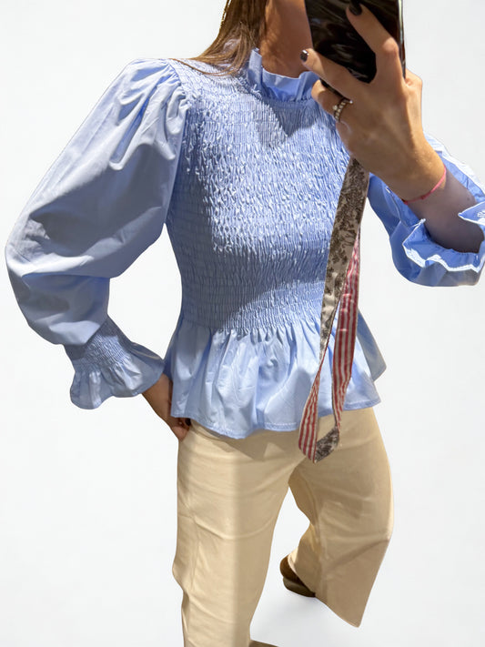 Blusa Inés celeste