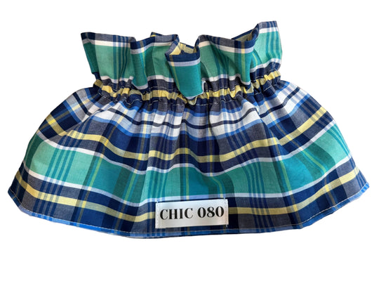 Cuello Tartán Verde&Azul&Limón