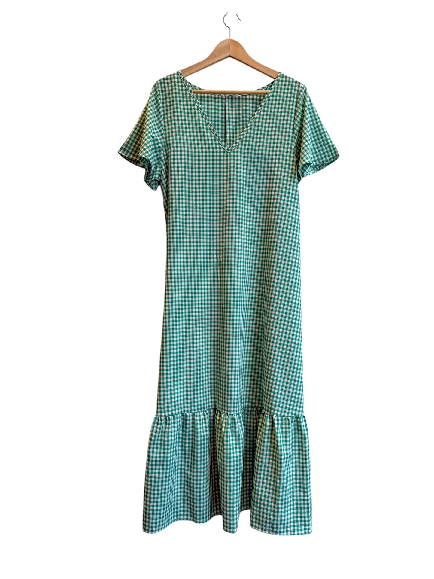 Vestido Vichy azul verde