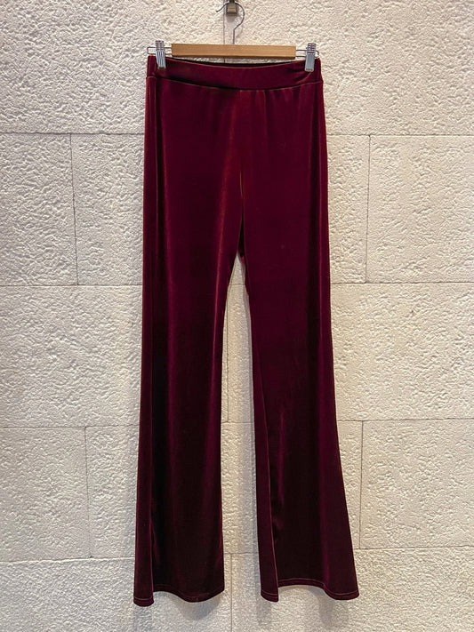 Pantalón flare velvet