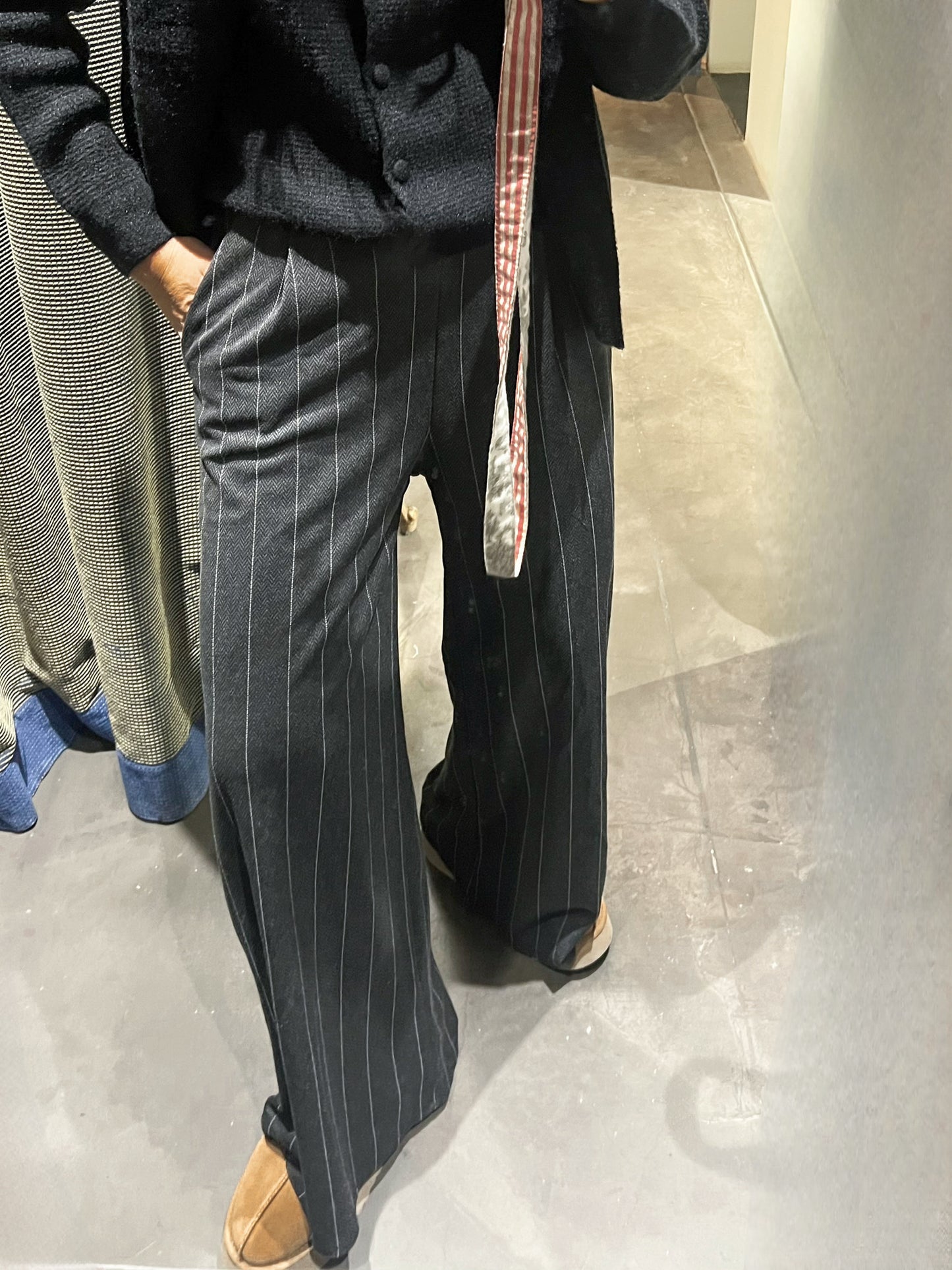 Pantalón Rayas Black