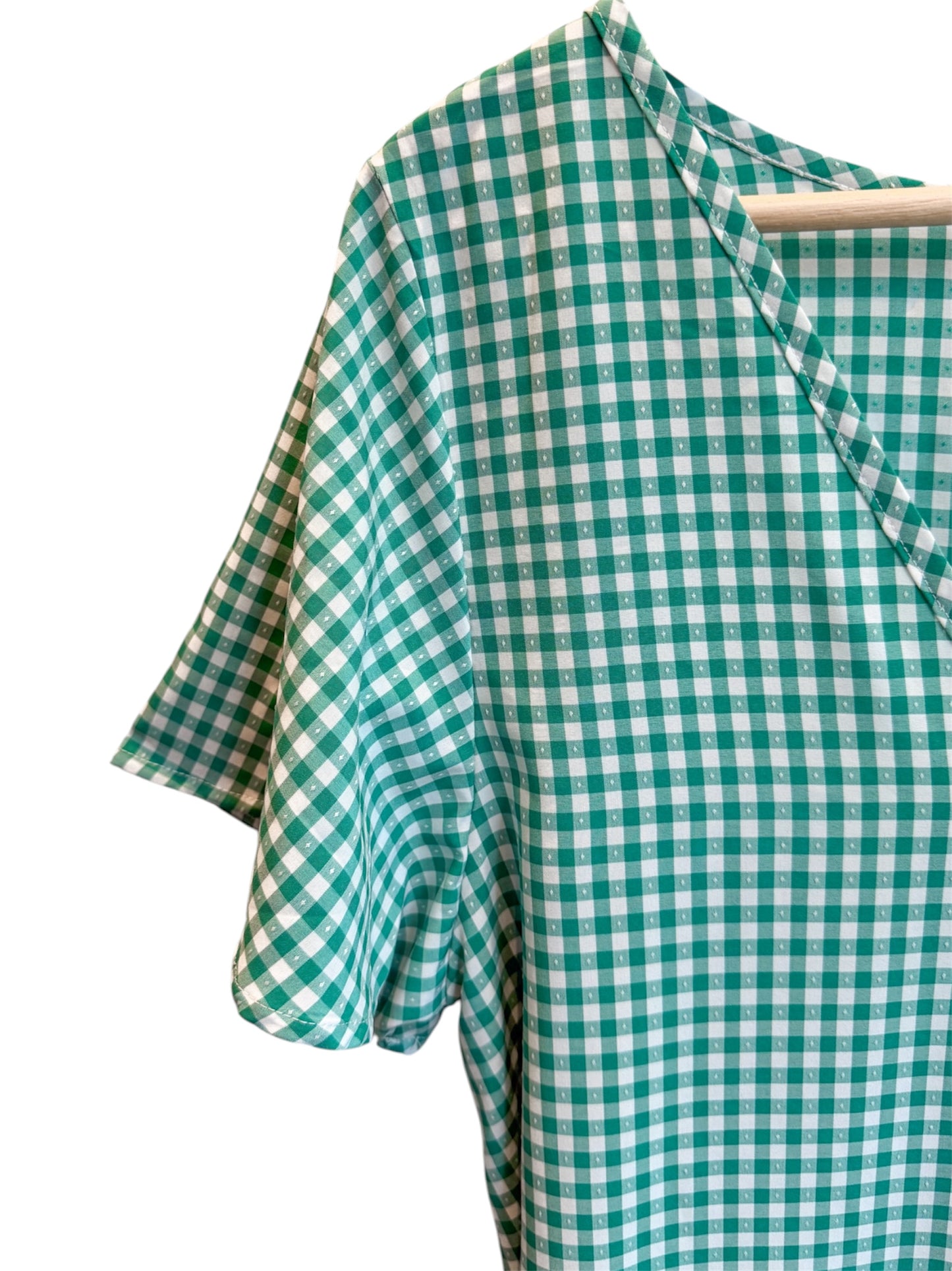 Vestido Vichy azul verde